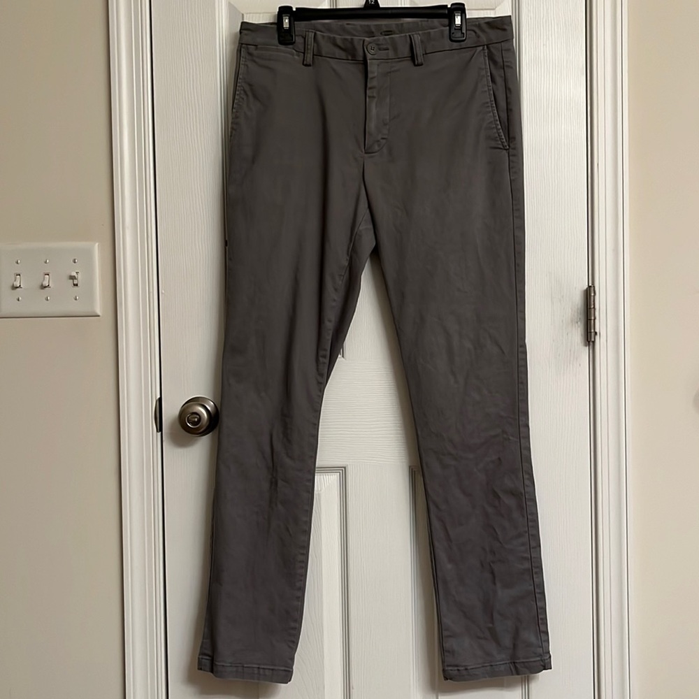 Old Navy Gray Ultimate Slim Cotton-blend Super Soft Chino Pants Size 32 x 32